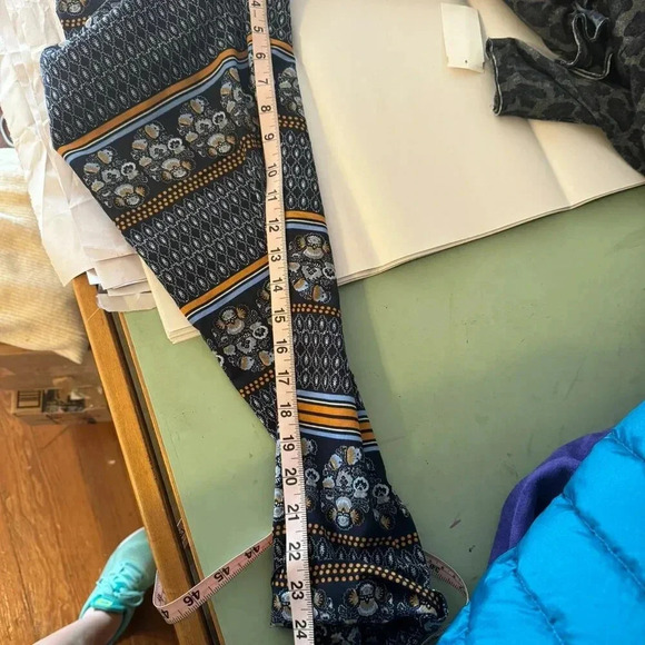 Anthropologie Elevenses aralia print boho crop pants size 2 Q24 - Picture 9 of 9